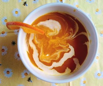 Pompoensoep met sinaasappel