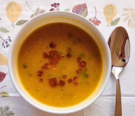 Pompoensoep met prei